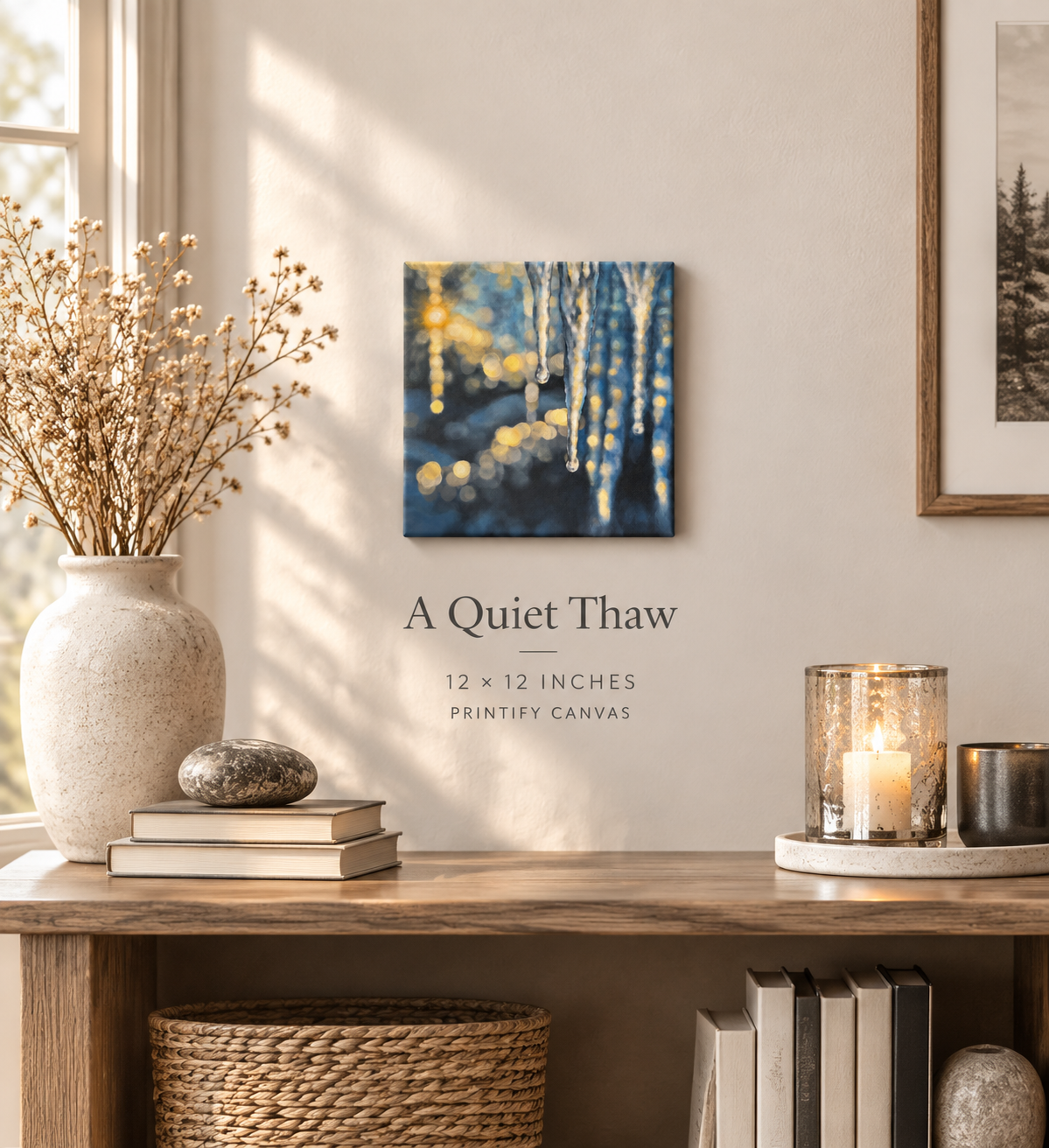 A Quiet Thaw | 12×12 Fine Art Matte Canvas Print Matte Canvas, Stretched, 1.25"