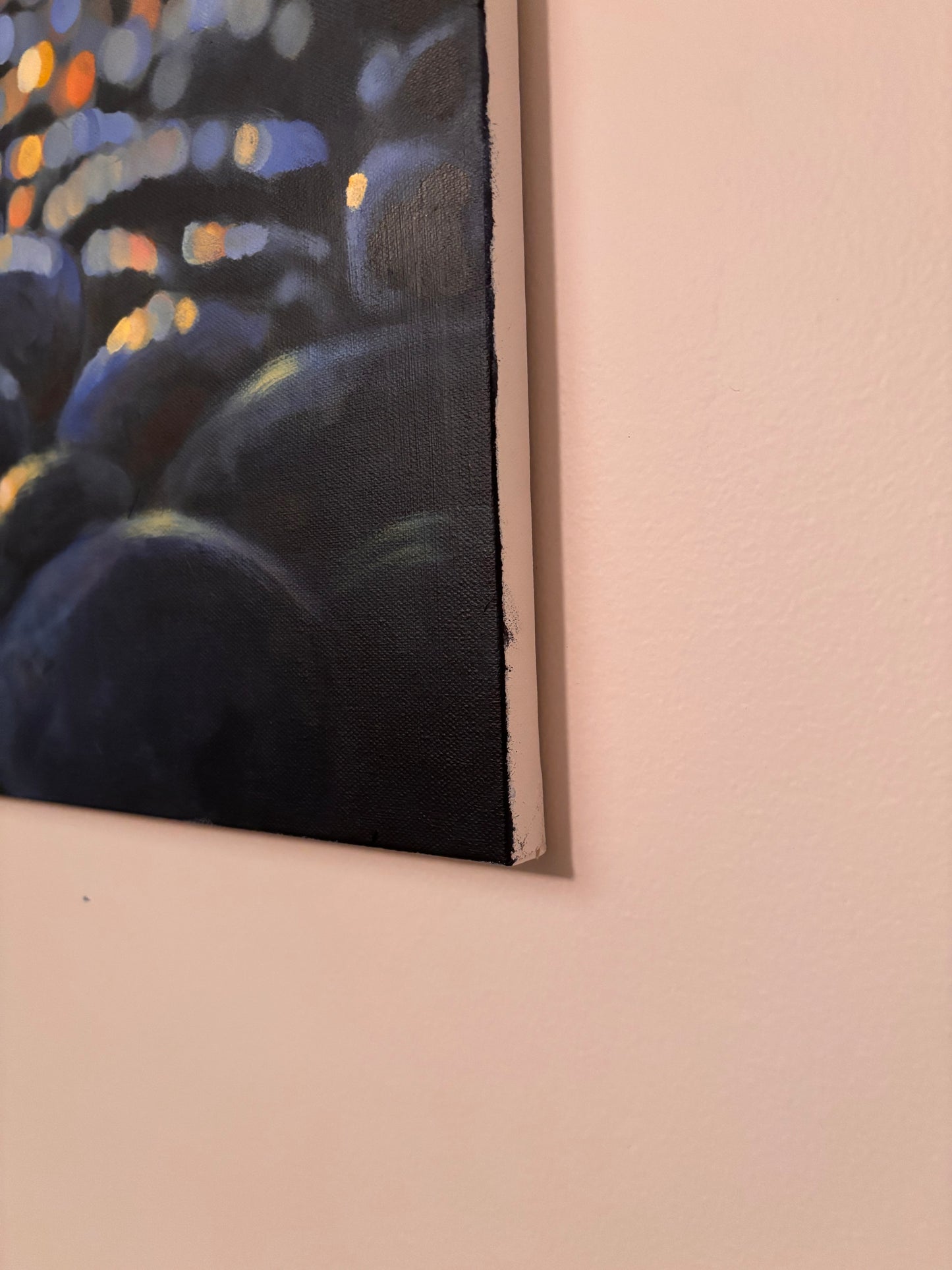 Where the Light Lingers - Original River Stone Bokeh Landscape painting