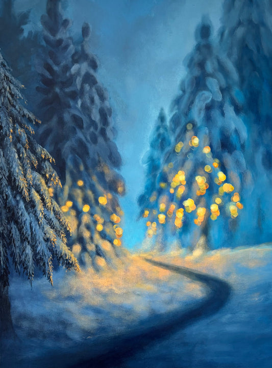 The Long Way Home Bokeh Landscape Painting