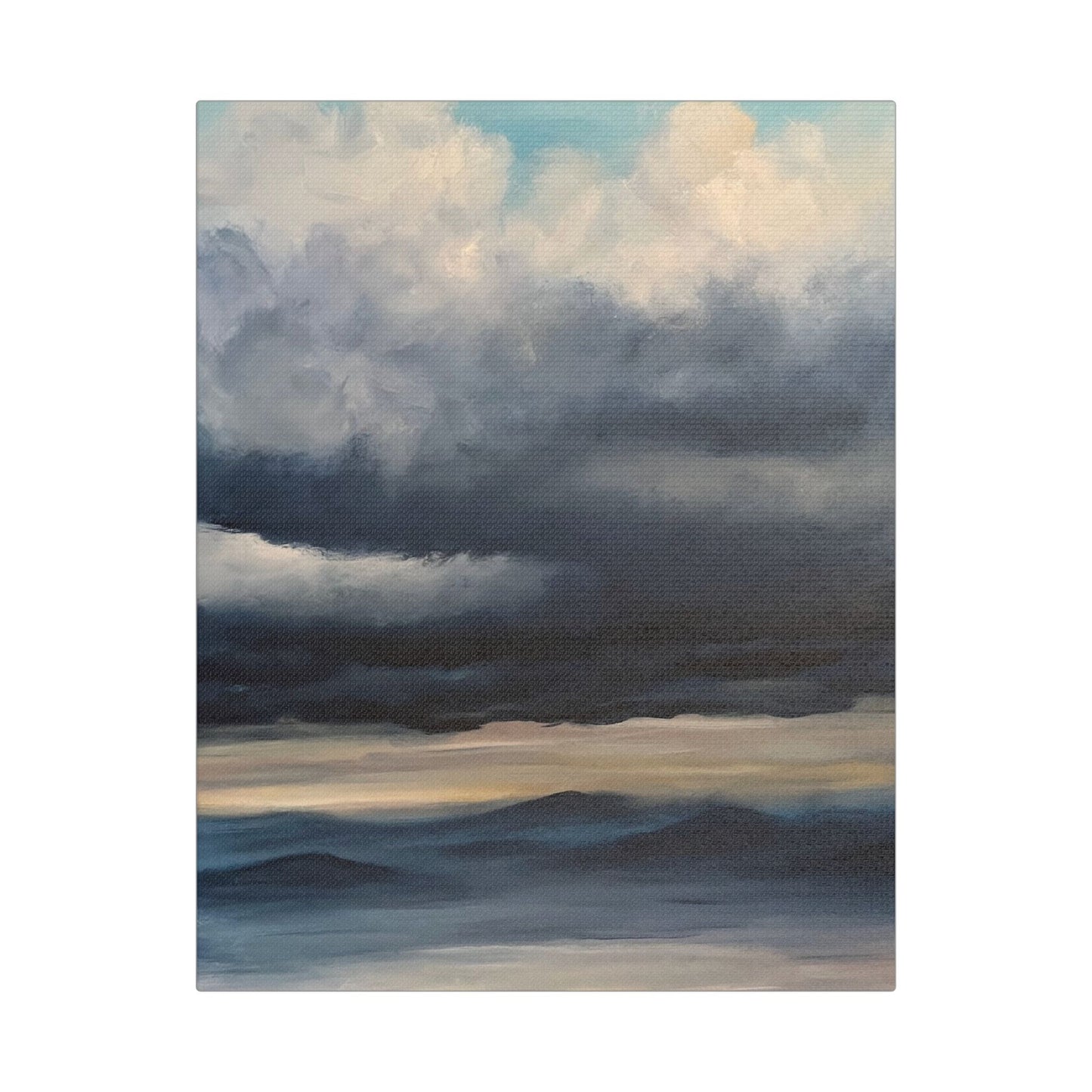 Canvas Wall Art - Storm Clouds over Mountains