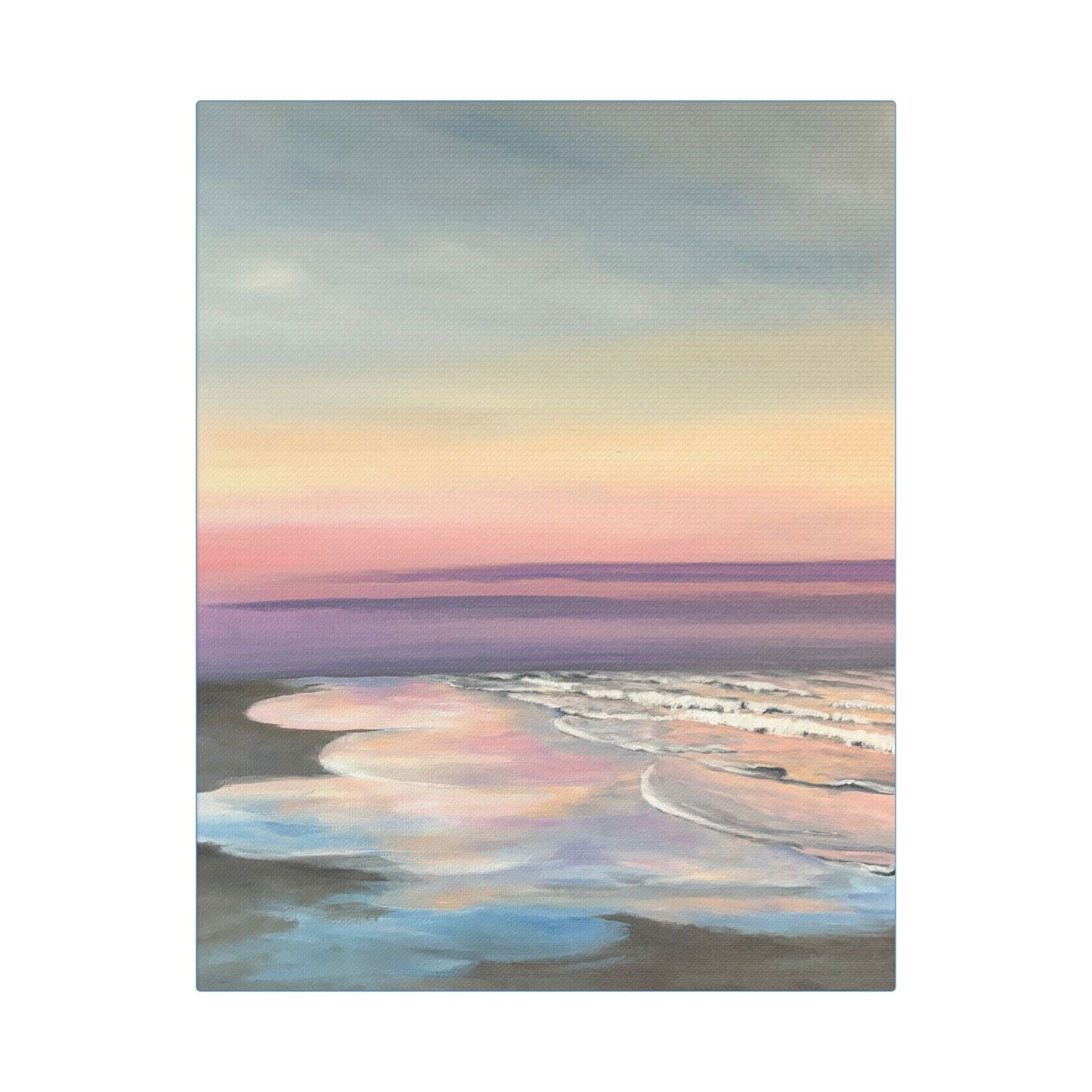 Canvas Art Print Soft Ocean Sunset Painting