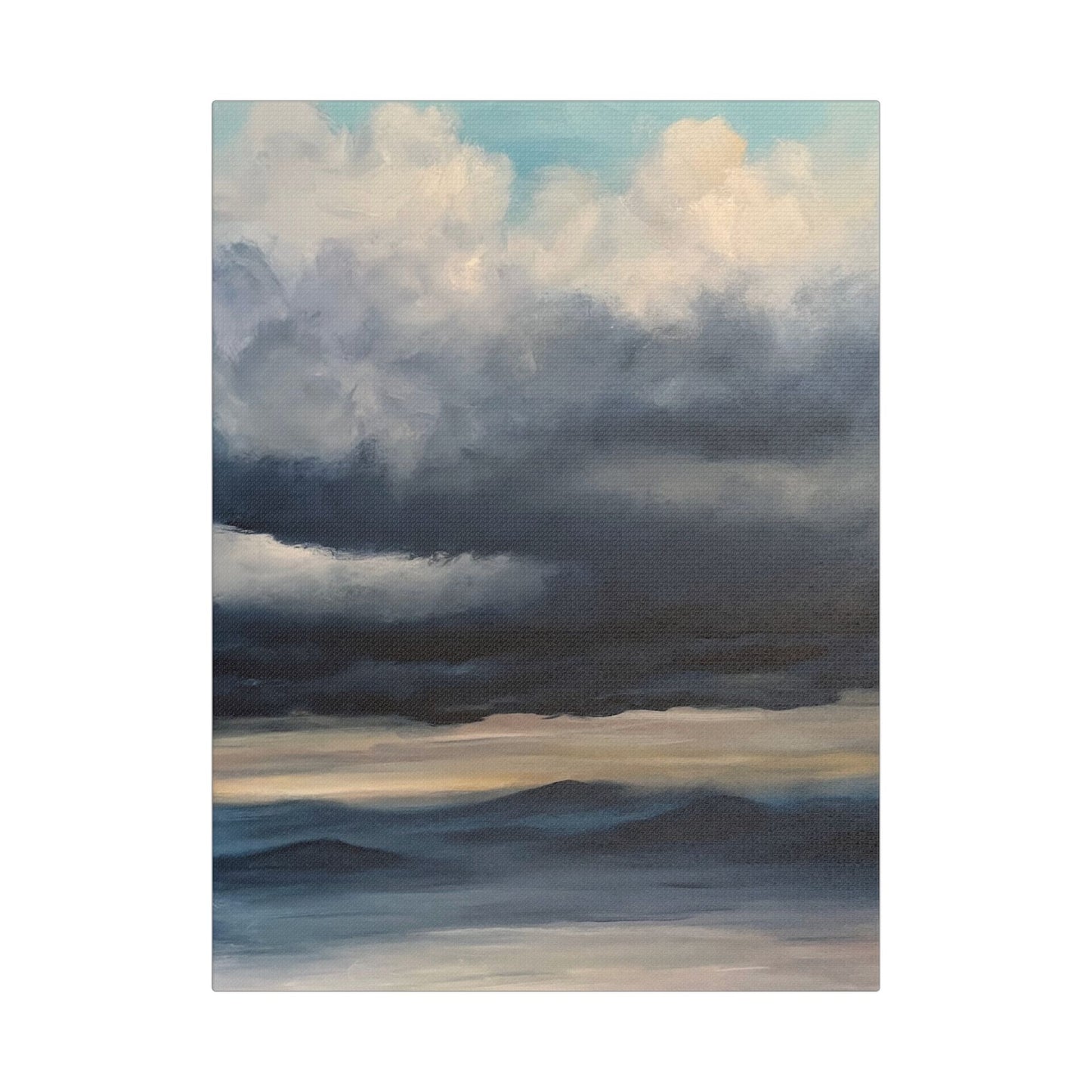 Canvas Wall Art - Storm Clouds over Mountains