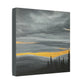 Canvas Wall Art - Golden Skies Over Foggy Mountains