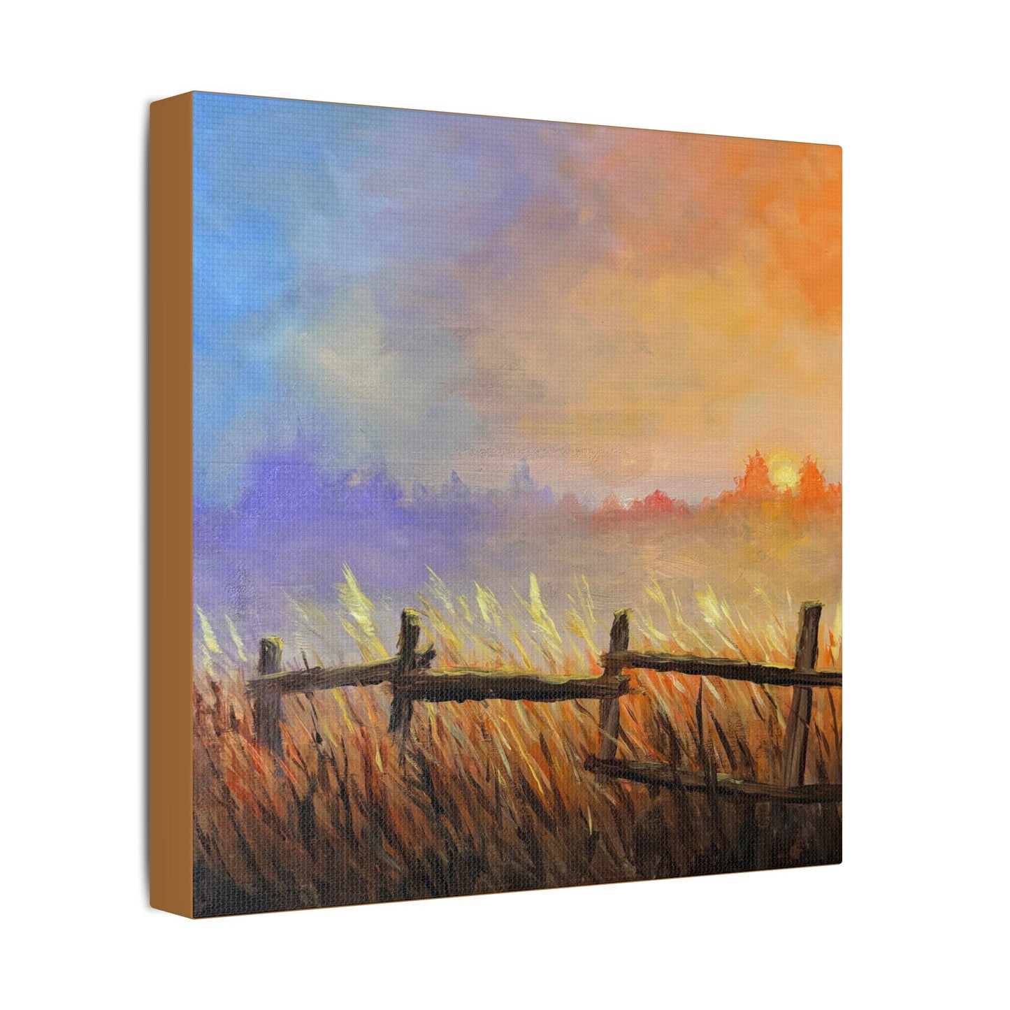 Canvas Wall Art - Autumn Morning Field