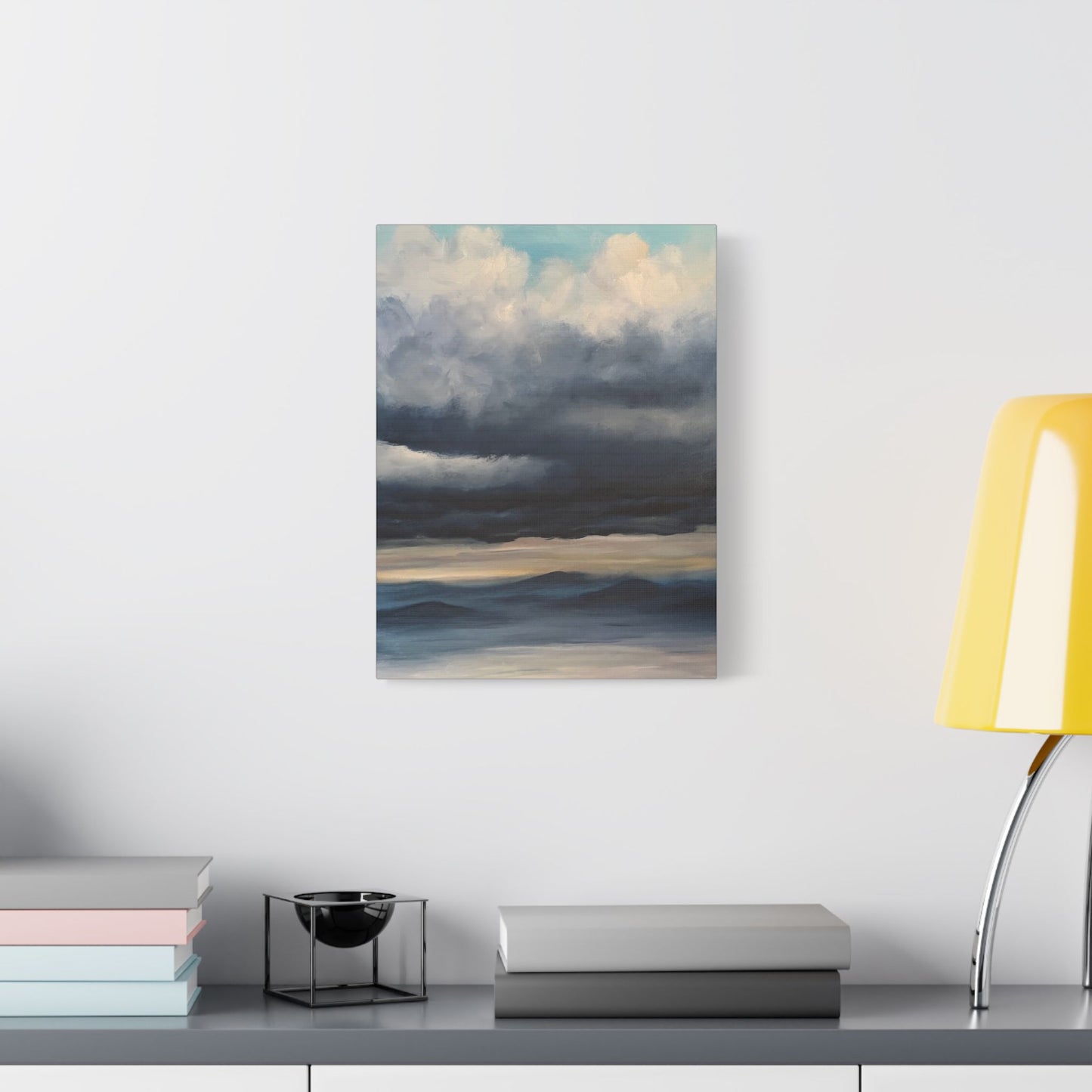 Canvas Wall Art - Storm Clouds over Mountains