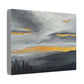 Canvas Wall Art - Golden Skies Through Clouded Mountain Forest