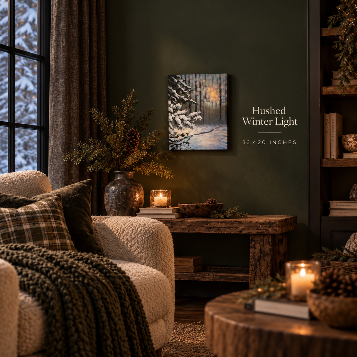 Hushed Winter Light | Fine Art Matte Canvas Print | Matte Canvas, Stretched, 1.25"