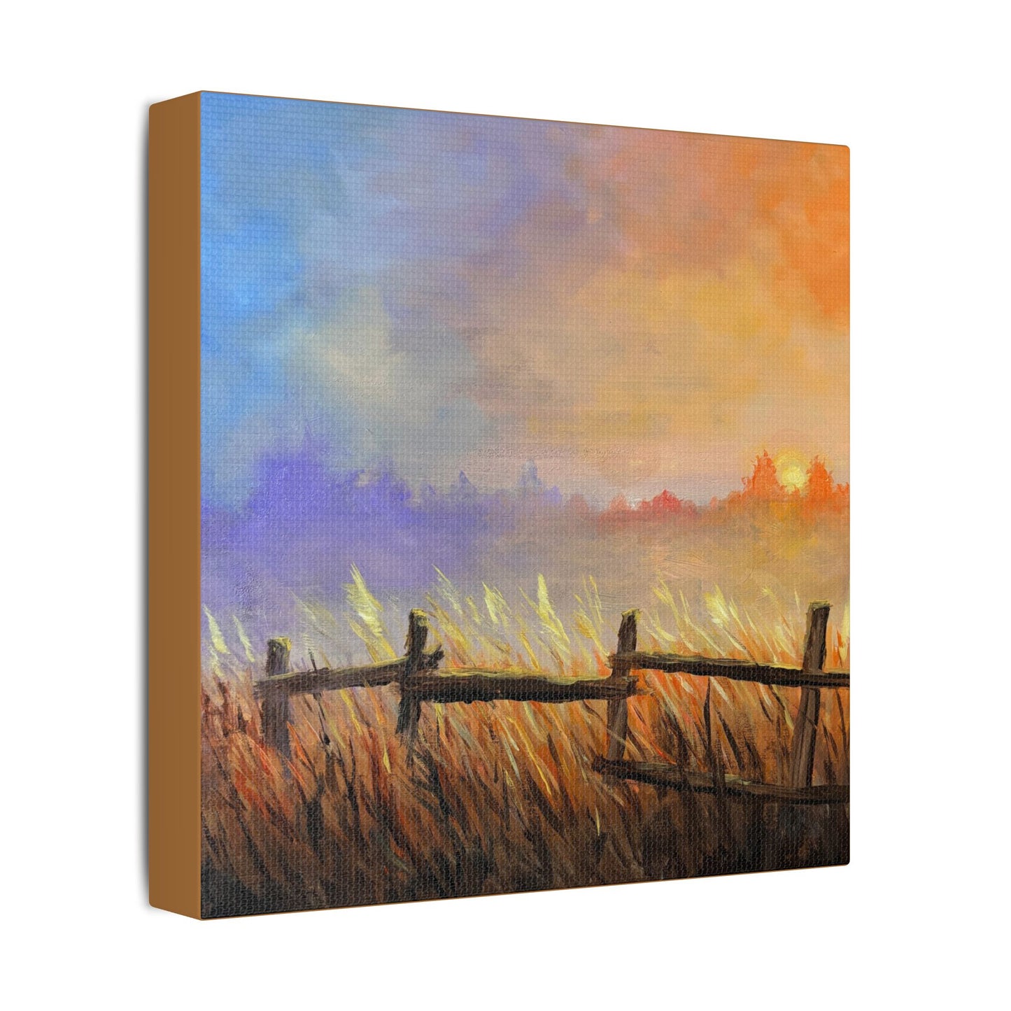 Canvas Wall Art - Autumn Morning Field