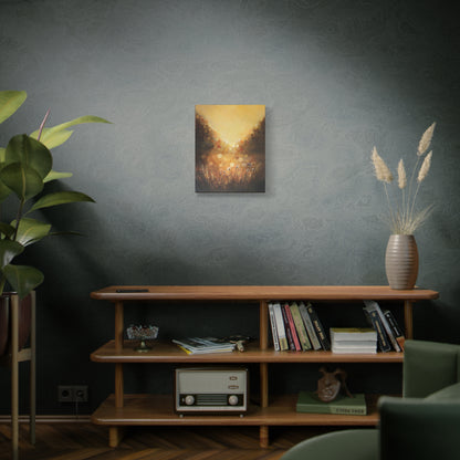Golden Field | Fine Art Canvas Print | Golden Bokeh Meadow | Matte Canvas, Stretched, 1.25"