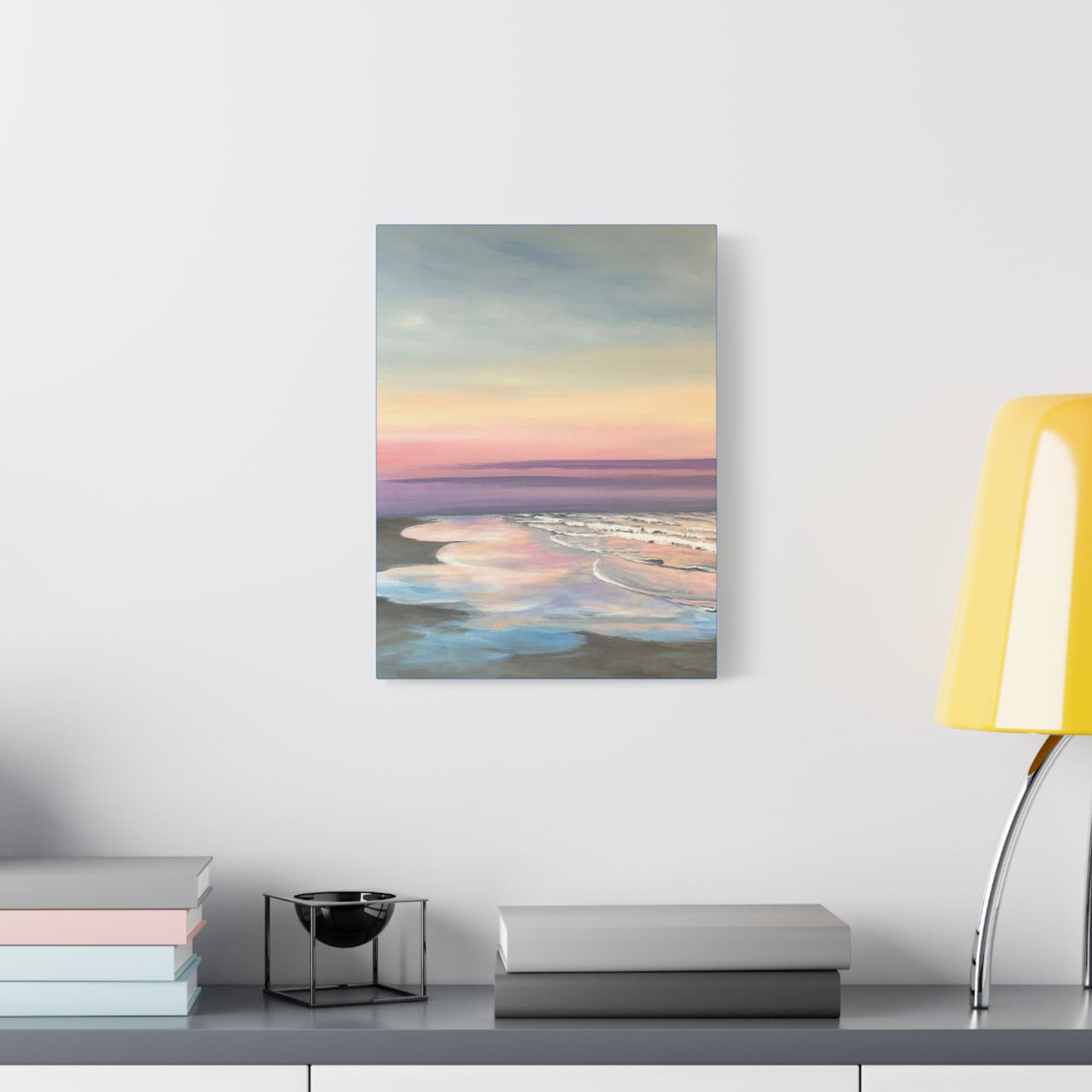 Canvas Art Print Soft Ocean Sunset Painting