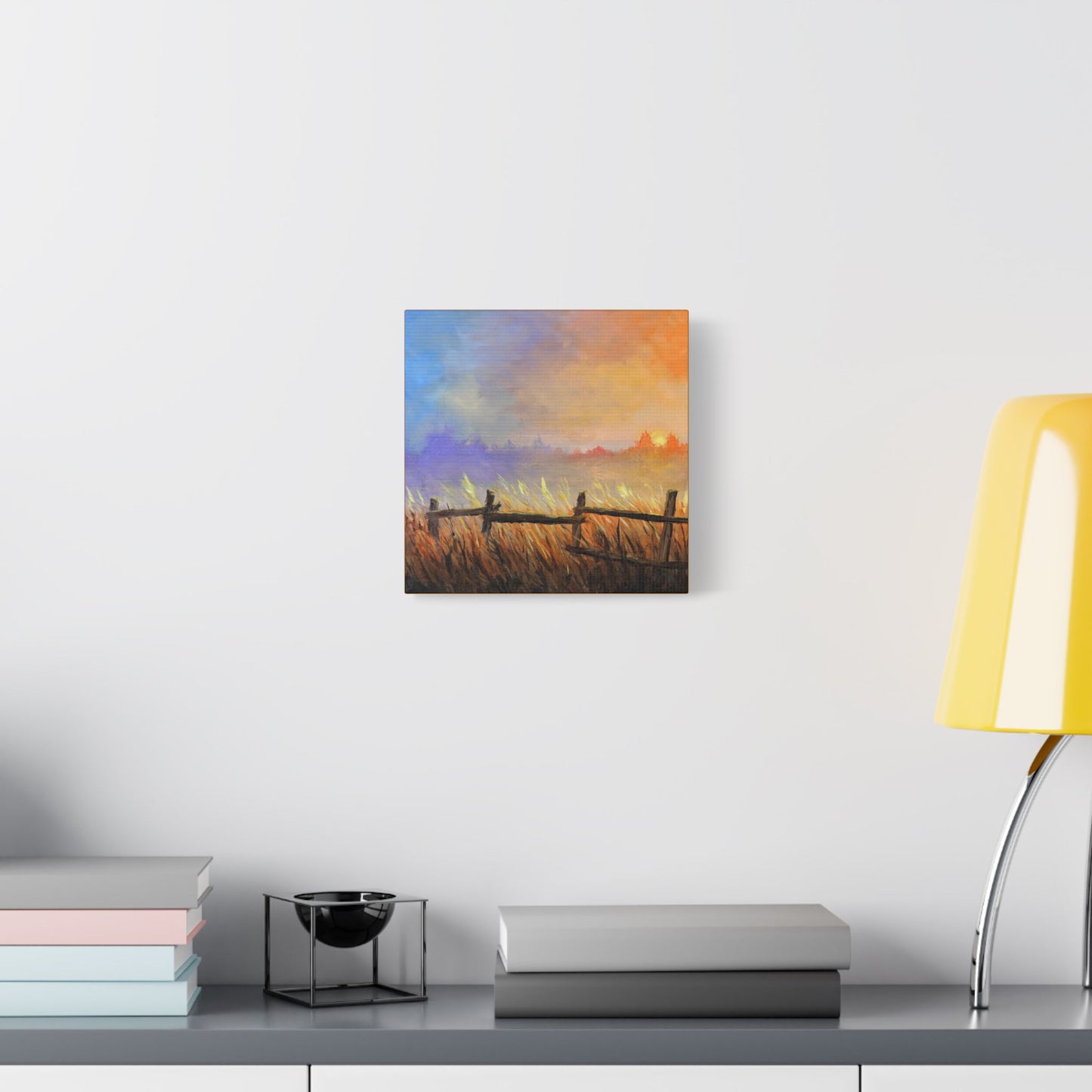 Canvas Wall Art - Autumn Morning Field