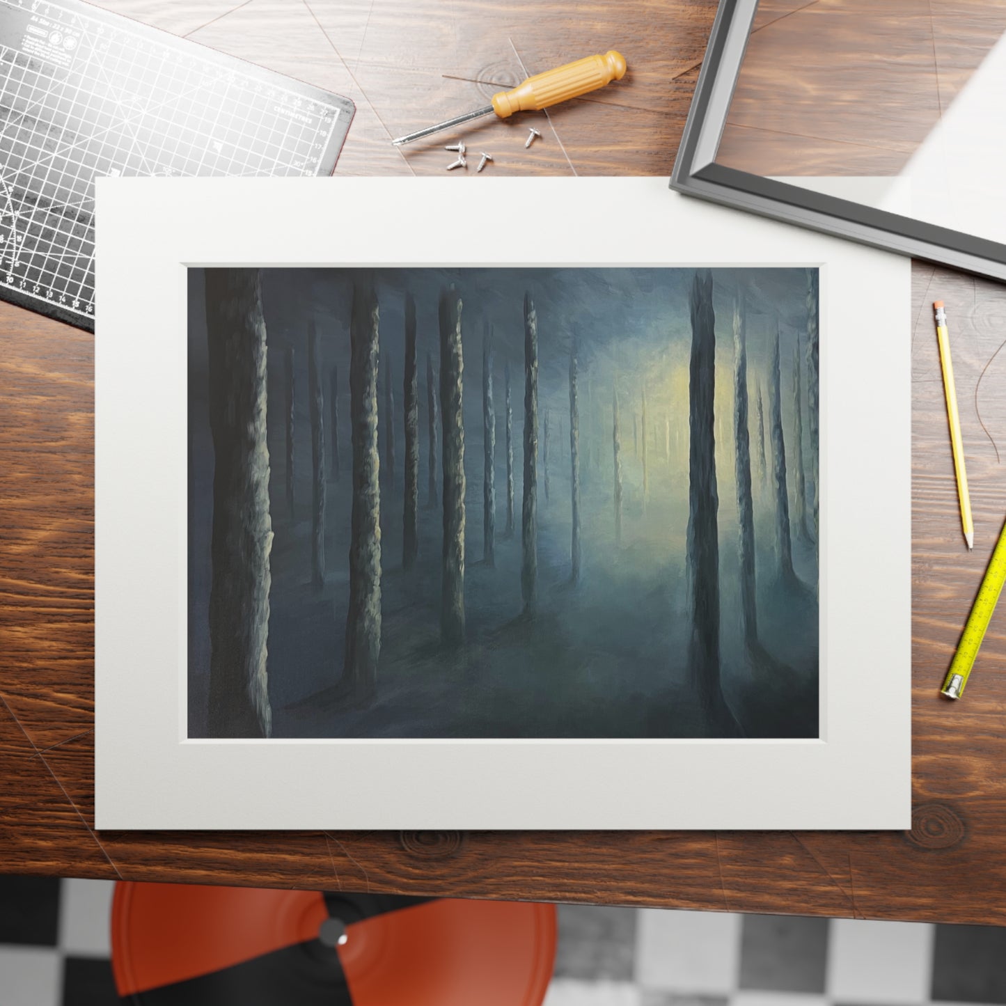 Forest Fine Art Prints (Passepartout Paper Frame)