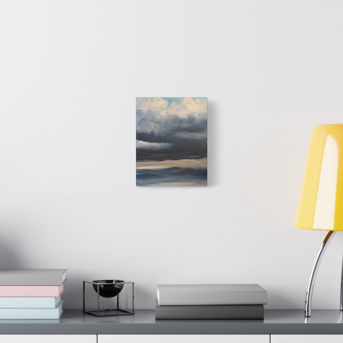 Canvas Wall Art - Storm Clouds over Mountains