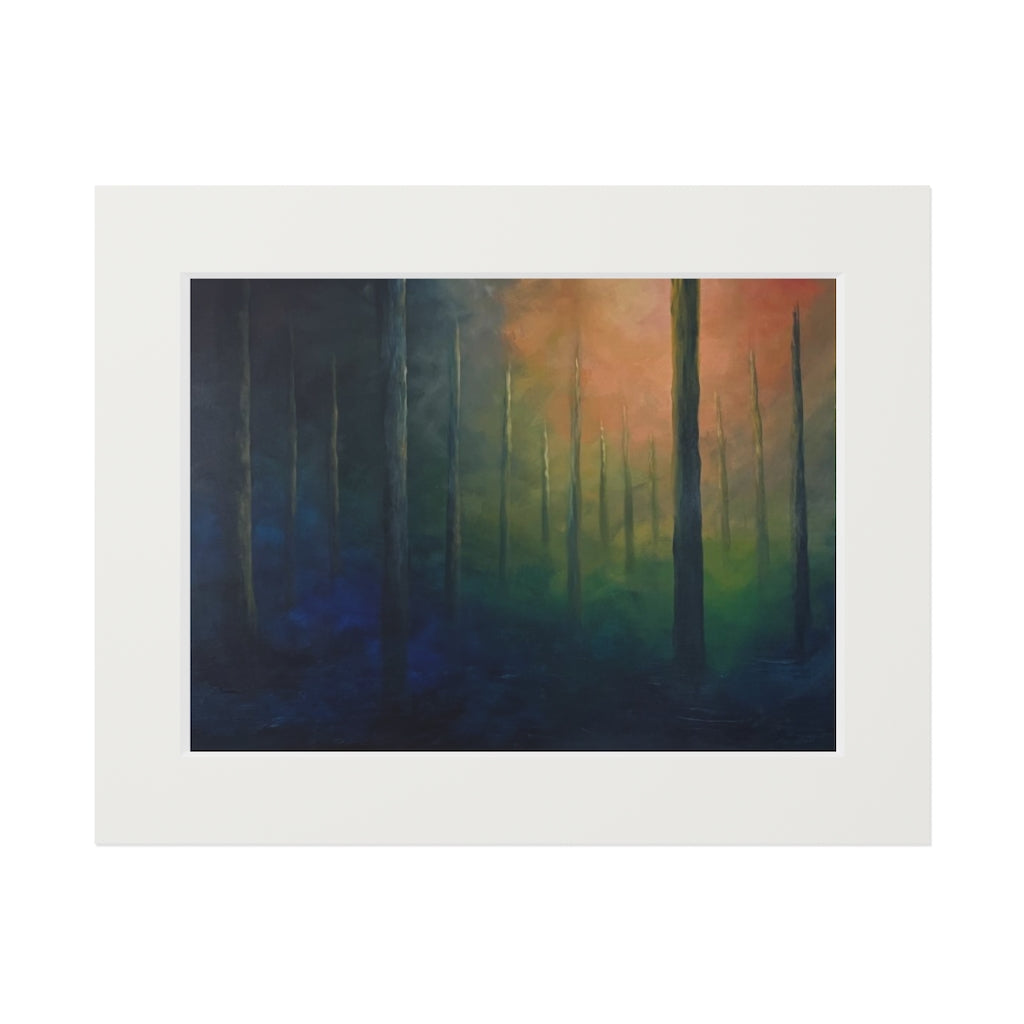 Autumn Forest Fine Art Prints (Passepartout Paper Frame)